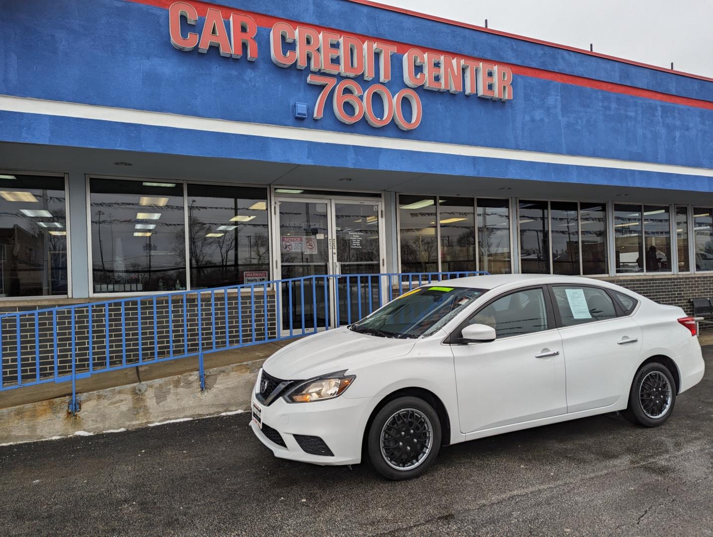 2017 WHITE Nissan Sentra S 6MT (3N1AB7AP5HY) with an 1.8L L4 SFI DOHC 16V engine, 6M transmission, located at 7600 S Western Ave., Chicago, IL, 60620, (773) 918-3980, 0.000000, 0.000000 - Photo#1